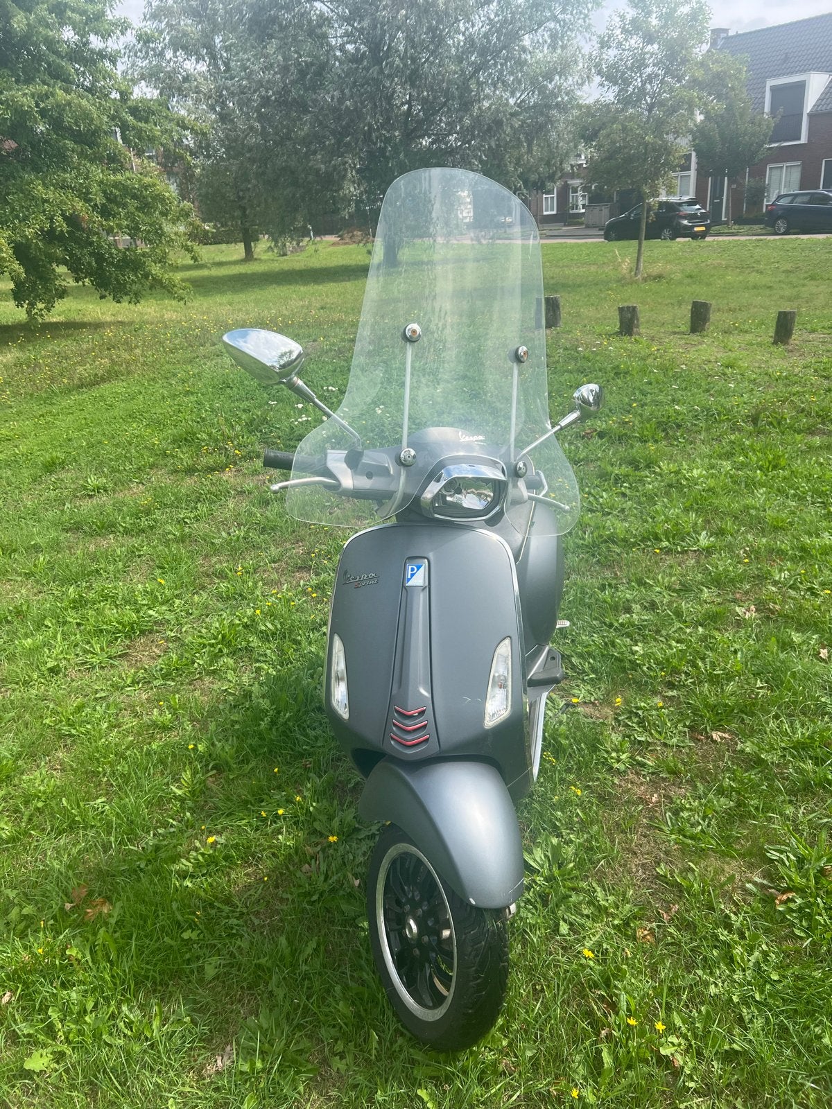 Vespa Sprint 2017 Matgrijs | 25 km/u | 26.394 km, Fietsen en Brommers, Scooters | Vespa, Ophalen, Gebruikt, Overige modellen, Benzine