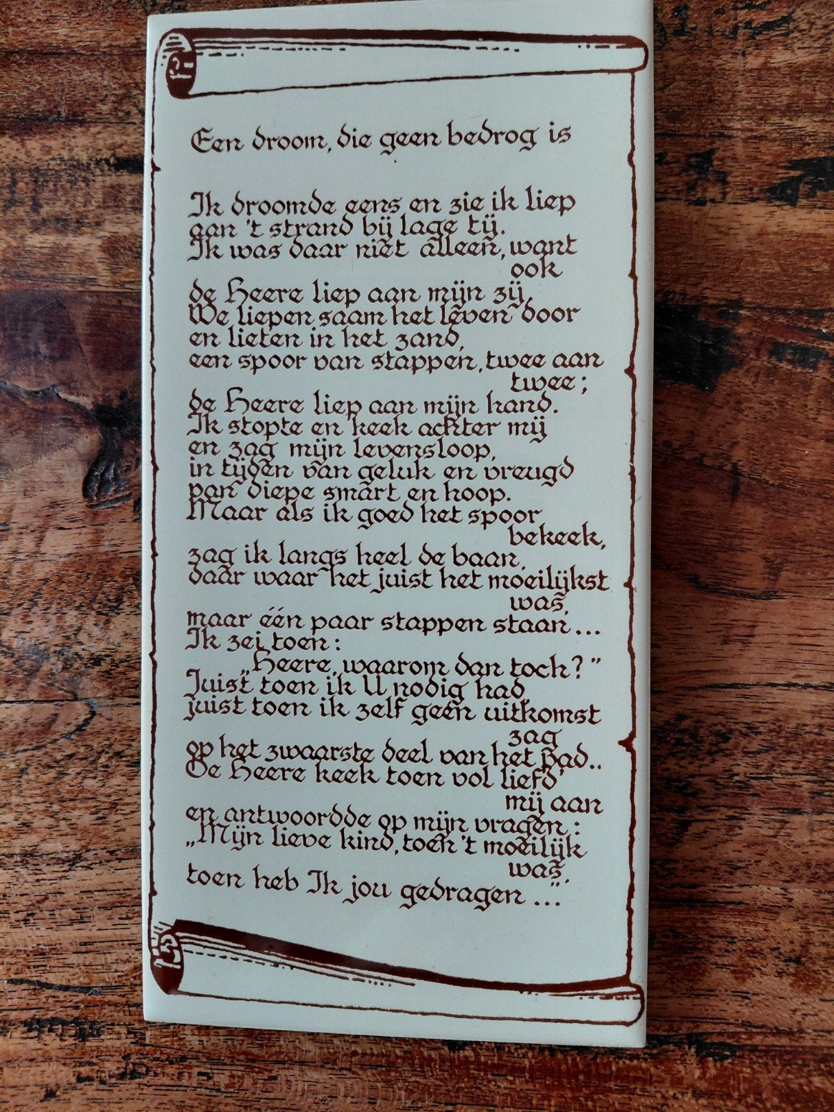 Tegeltje met tekst, Ophalen of Verzenden