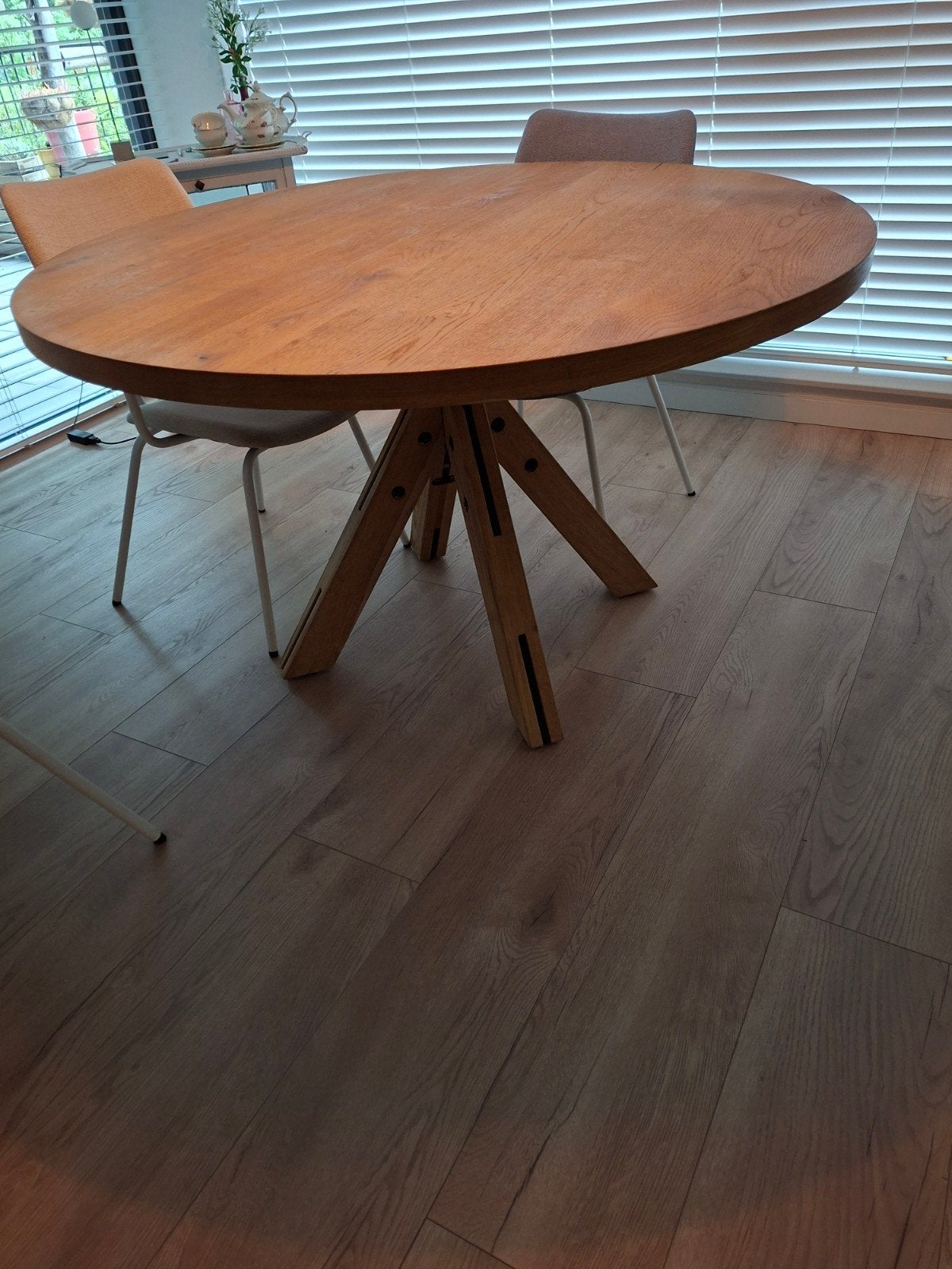Eetkamer tafel met 4 stoelen., Ophalen of Verzenden, Modern, Vier personen, 100 tot 150 cm