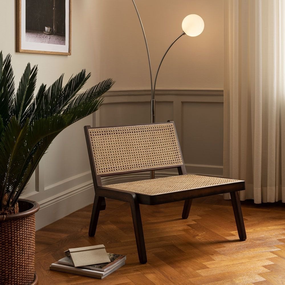 H&M Home Rattan Chair, Ophalen, Rattan, Boho, Zwart, Hout