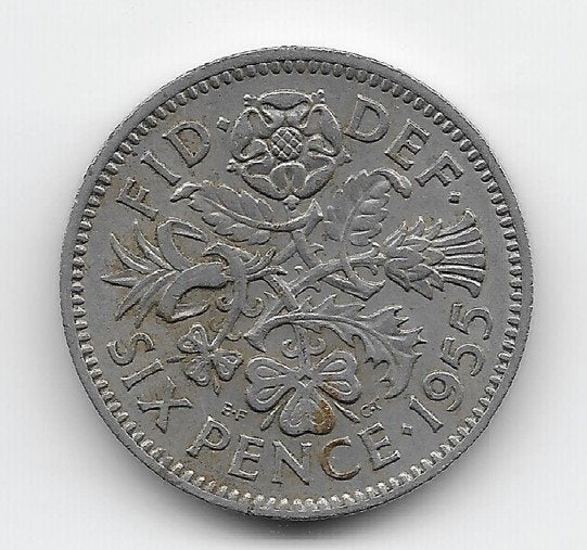 Verenigd Koninkrijk 6 pence 1955 KM# 903, Verzenden, Overige landen, Losse munt