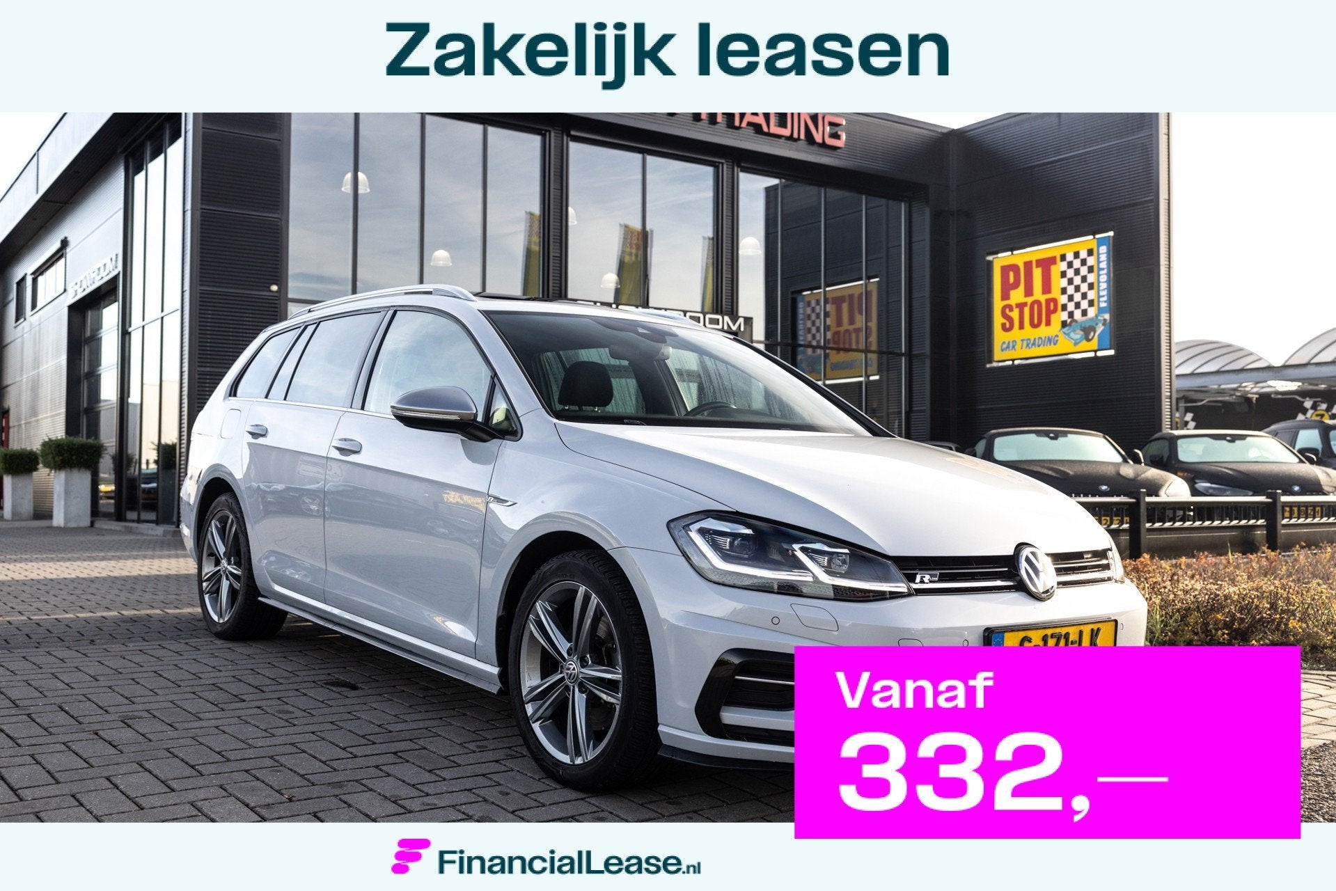 Volkswagen Golf Variant 1.5 TSI Highline Business R, Trekhaa, Dealer onderhouden, 4 cilinders, 150 pk, Wit