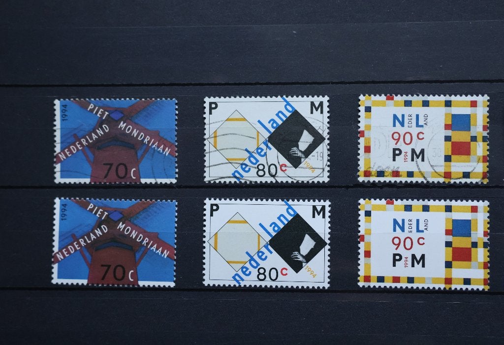 Nederland NVPH 1595 - 1597 serie gestempeld + postfris, Ophalen of Verzenden, Na 1940, Postfris