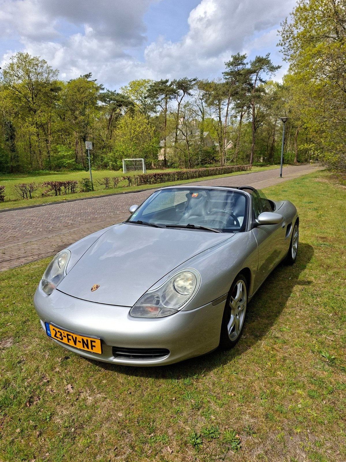Porsche Boxster 2.5 AUT 1998 Grijs km 154229, Auto's, Automaat, Achterwielaandrijving, Zwart, Cabriolet