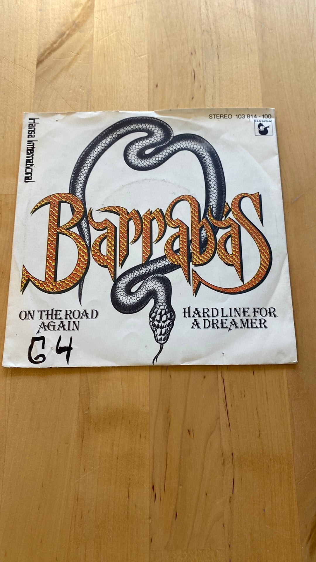Vinyl single Barrabas - On the road again, Cd's en Dvd's, Vinyl Singles, Ophalen of Verzenden, Zo goed als nieuw, Rock en Metal