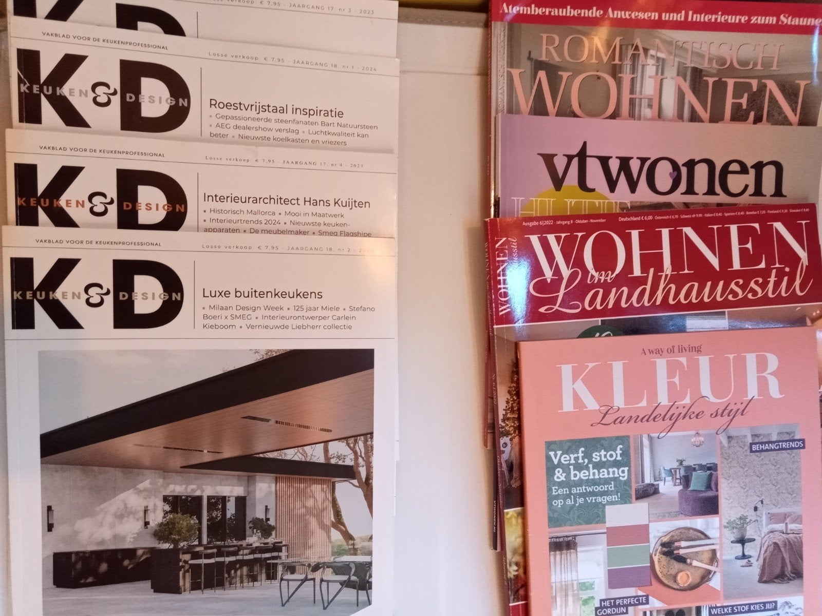 Tijdschriften Wonen, Keuken & Design, Kleur,Romantisch Wonen, Ophalen of Verzenden, Gelezen, Overige typen