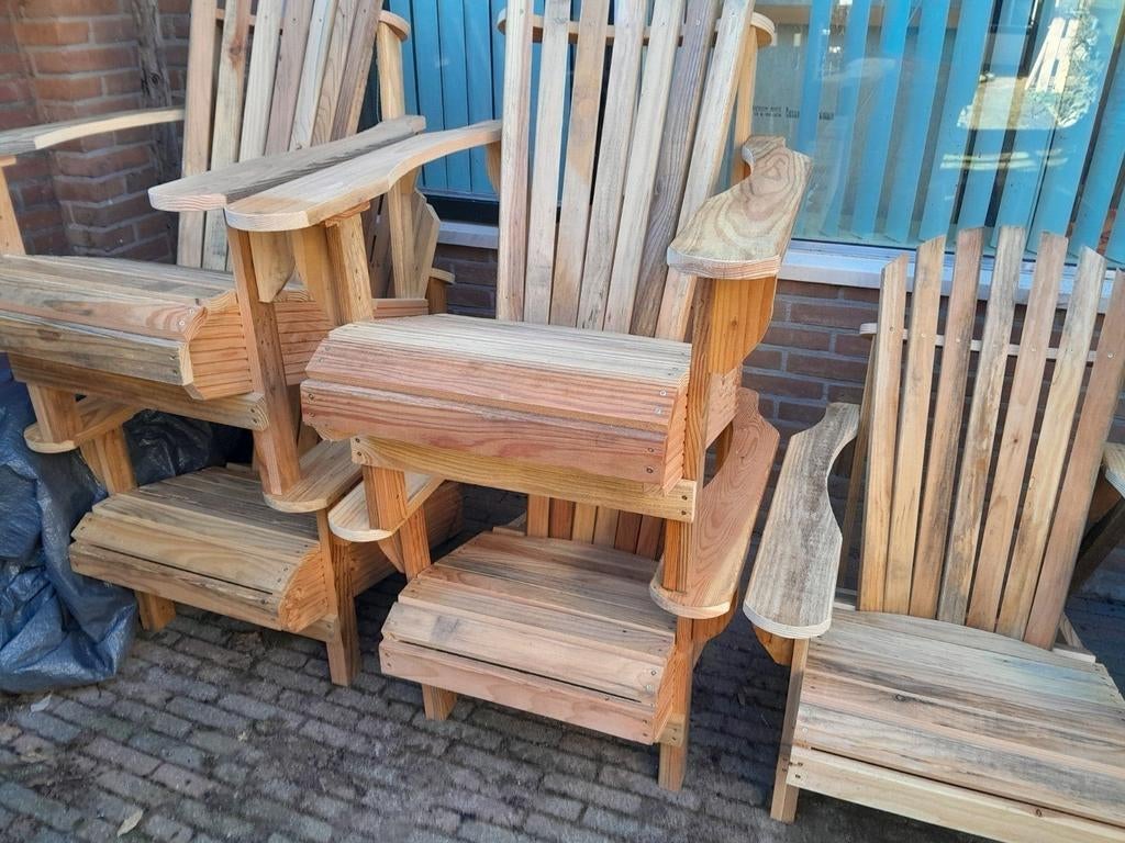 Douglas tuinstoelen bearchair adirondack, Ophalen of Verzenden, Nieuw, Hout, Stoel