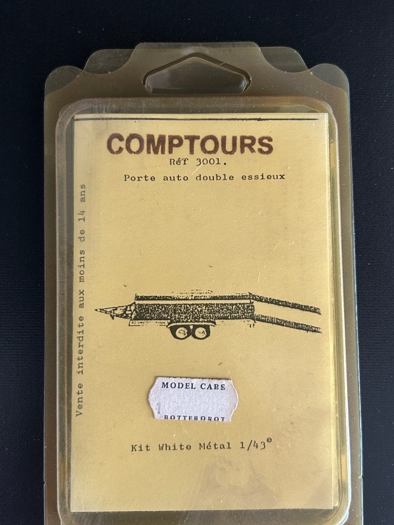 Comptours Aanhanger auto transport   White metal Kit 1/43, Ophalen of Verzenden, Nieuw, Overige typen, Overige merken