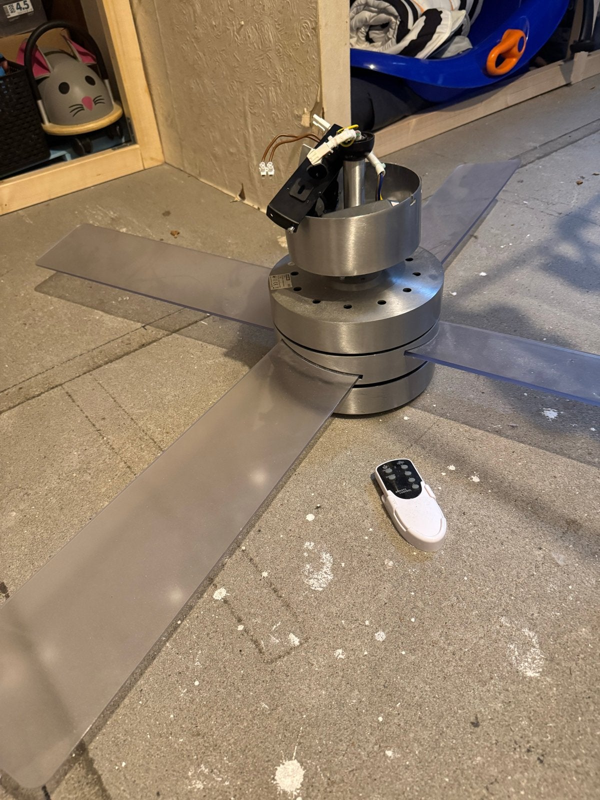 Plafondventilator met afstandsbediening, Overige merken, Gebruikt, Met afstandsbediening, Zilver