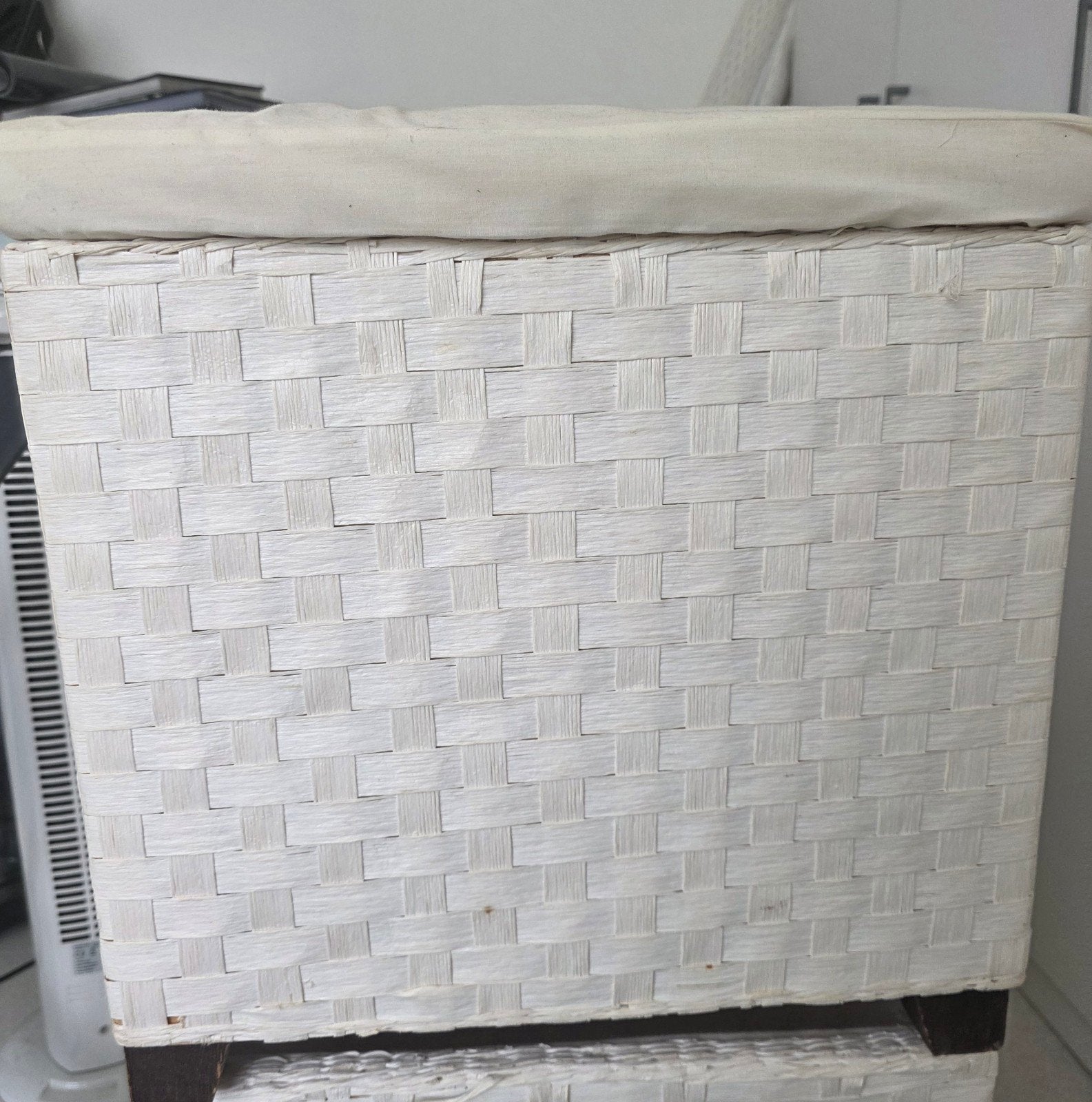 Twee leuke opbergmanden met deksel. 43x43, Ophalen, Rechthoekig, Riet
