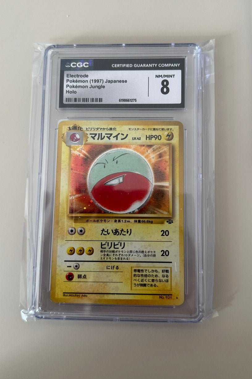Electrode #101 HOLO (JP) - Pokemon Jungle - CGC 8, Ophalen of Verzenden, Nieuw, Losse kaart, Foil
