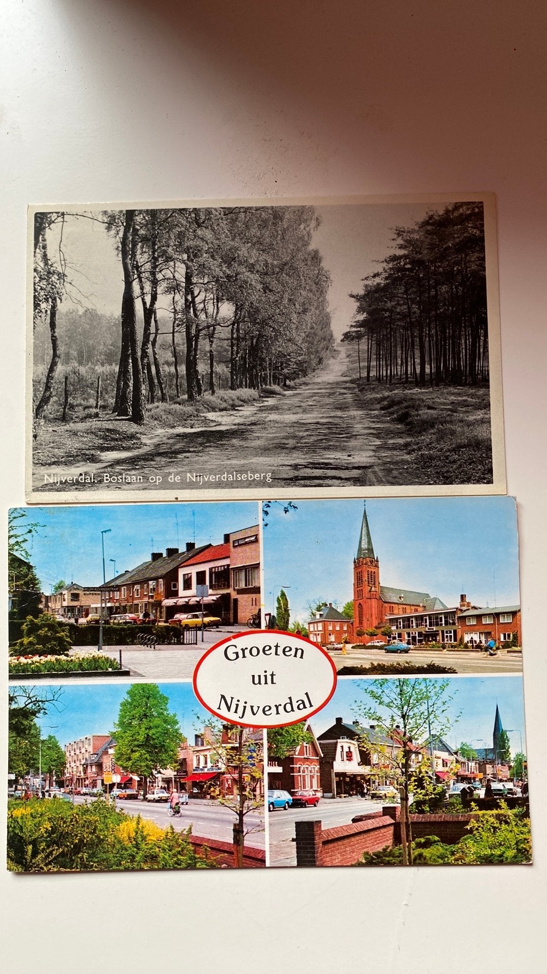 2 x Nijverdal, Boslaan op de Nijverdalseberg en groeten, Ophalen of Verzenden, 1960 tot 1980, Gelopen, Overijssel