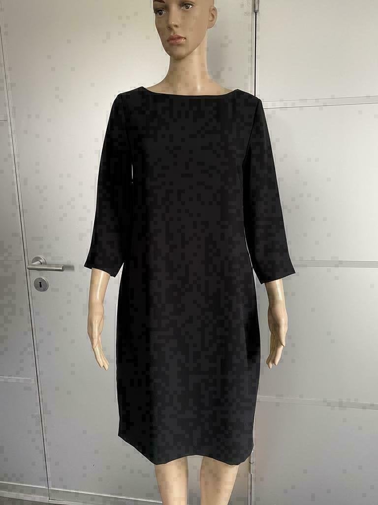 E658 NIEUW Stroke: maat 36=S basic jurk jurkje zwart, Kleding | Dames, Zwart, Nieuw, Ophalen of Verzenden, Knielengte