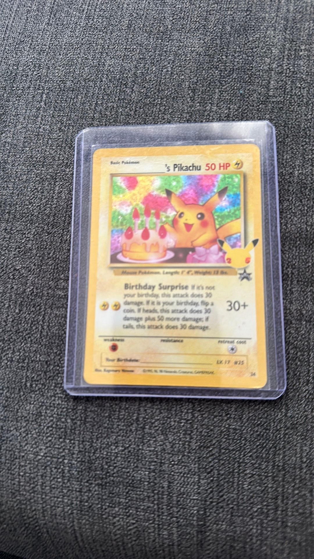Pokemon kaart       ‘s pikachu, Ophalen, Zo goed als nieuw