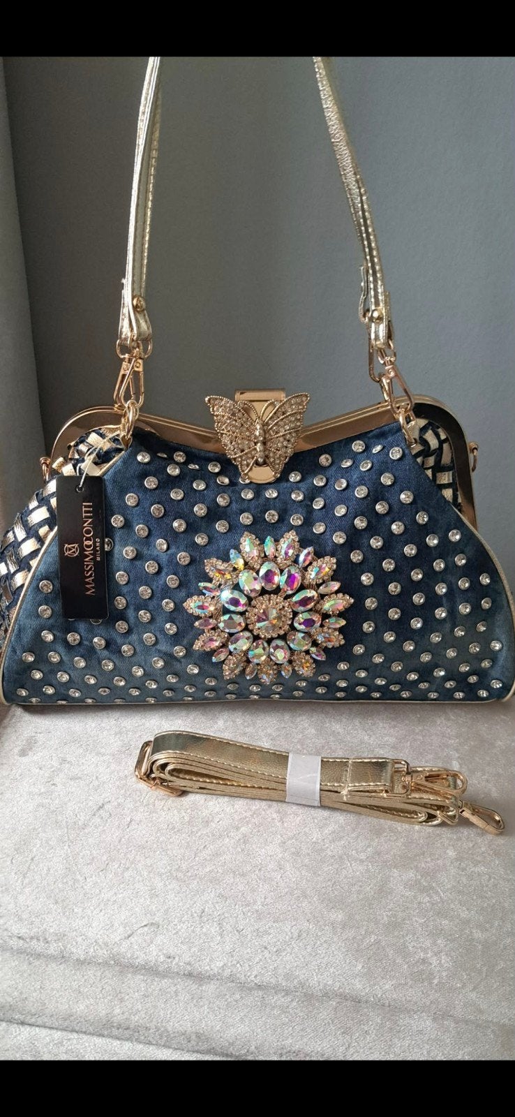 Massimoconti, Ophalen of Verzenden, Nieuw, Blauw, Avondtasje