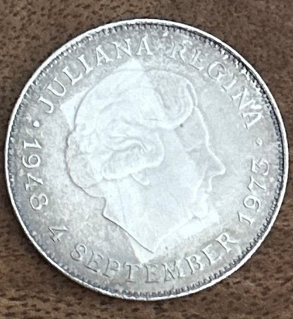 Zilveren 10 gulden munt 1973 Juliana Regina, Postzegels en Munten, Munten | Nederland, Ophalen, Koningin Juliana, Zilver, Losse munt