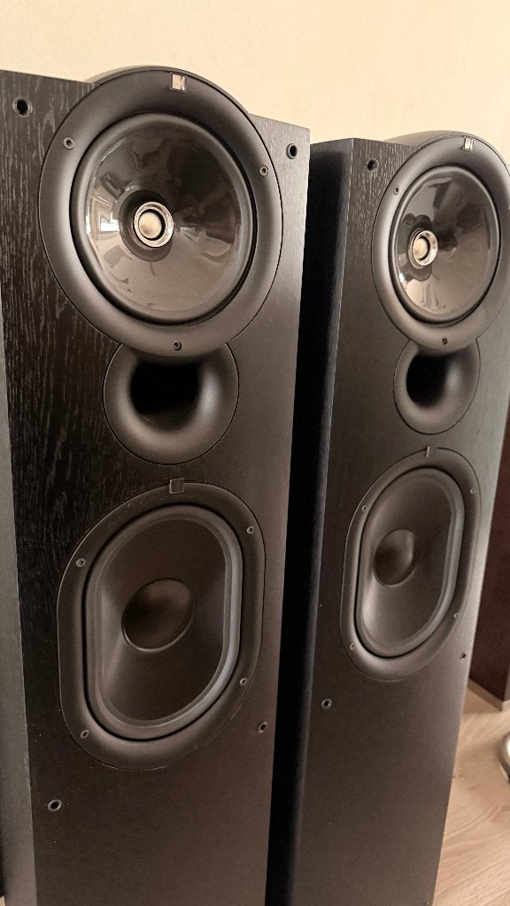 KEF Q7 luidsprekers (Black Ash), Audio, Tv en Foto, Vloerstaande luidspreker, Gebruikt, KEF, Ophalen