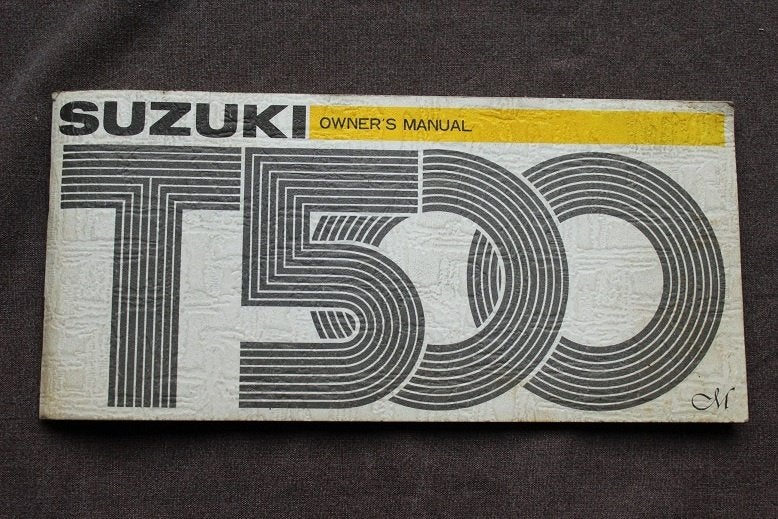 Suzuki T500 1974 motorcycle owner's manual, Motoren, Handleidingen en Instructieboekjes, Ophalen of Verzenden, Suzuki