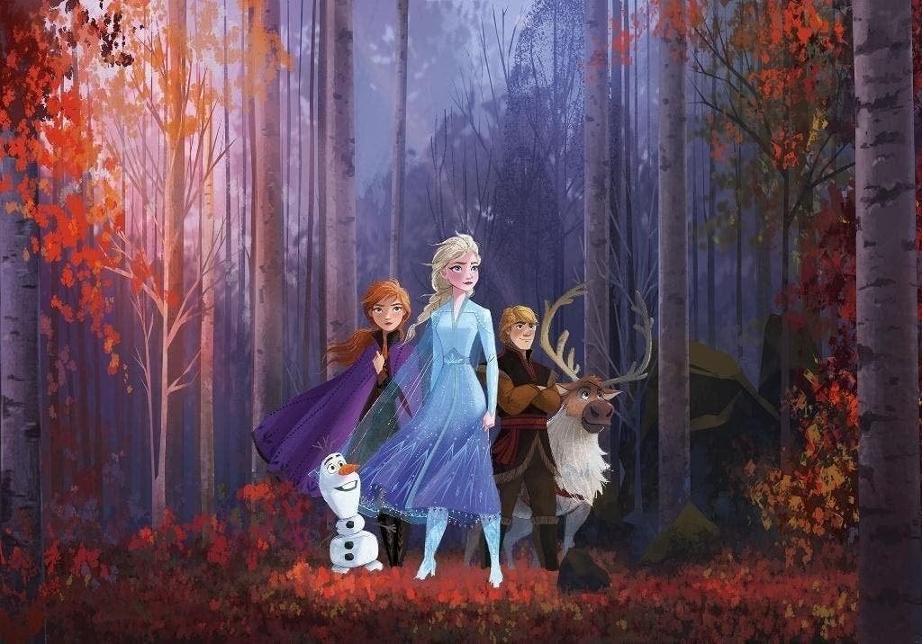 Disney Frozen Vlies Behang - 400x280 cm - Gratis Verzending, Huis en Inrichting, Verzenden, Vliesbehang, 10 tot 25 m², Komar