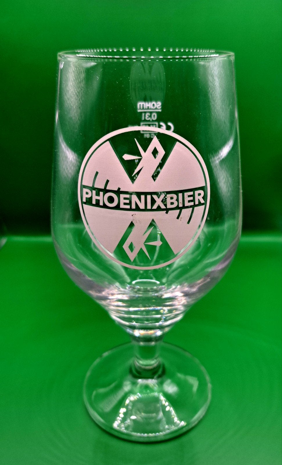 Phoenix bierglas op voet, Verzamelen, Ophalen of Verzenden, Zo goed als nieuw, Glas of Glazen, Overige merken