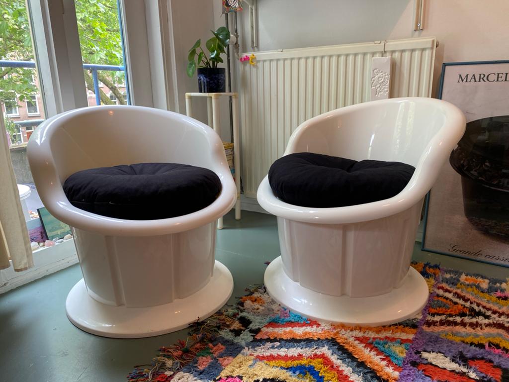Ikea vintage Popptorp stoel, Ole Gjerlov-Knudsen, 1990, Ophalen, Kunststof, Minder dan 75 cm, Zo goed als nieuw