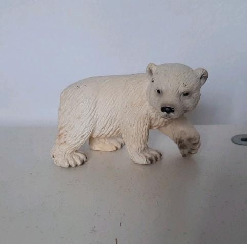 Ijsbeer jong schleich, Ophalen of Verzenden, Gebruikt, Wild dier, Beeldje of Figuurtje