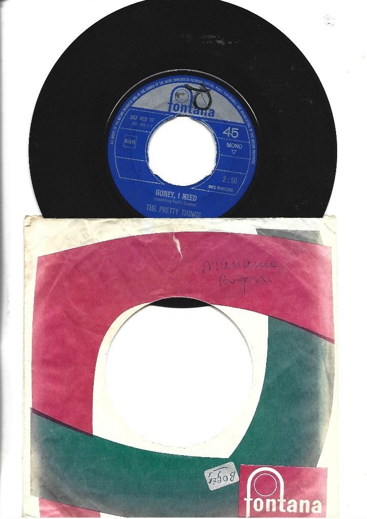 THE PRETTY THINGS SINGLE 7" HONEY I NEED 1965, Cd's en Dvd's, 7 inch, Zo goed als nieuw, Pop, Overige typen