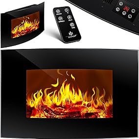 Wall Fireplace with LED flame effects 900/1800 W, Ophalen, 30 tot 80 cm, Kachel, Zo goed als nieuw