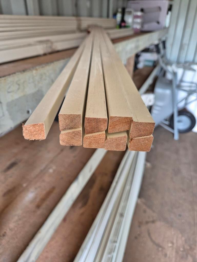 Meranti glaslatten gegrond 17x19 mm, Ophalen, Minder dan 180 cm