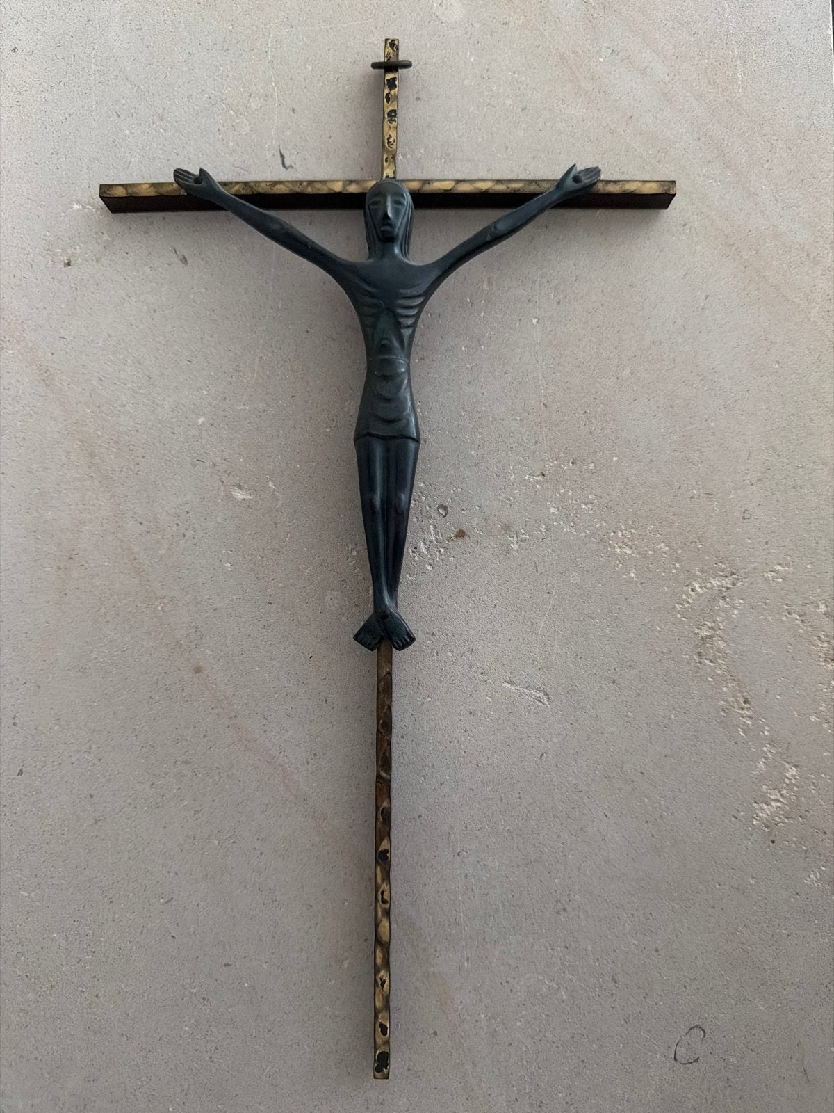 Vintage Kruisbeeld - Jezus aan het kruis, Ophalen of Verzenden
