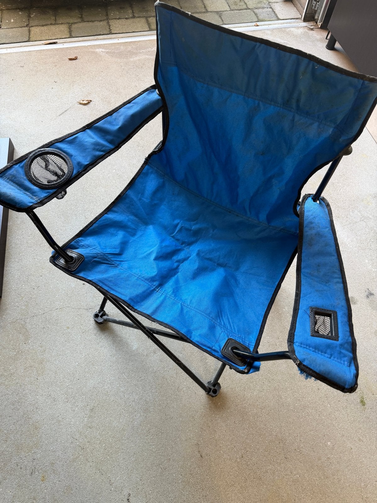 Blauwe campingstoel - Gebruikt, Ophalen, Gebruikt, Campingstoel