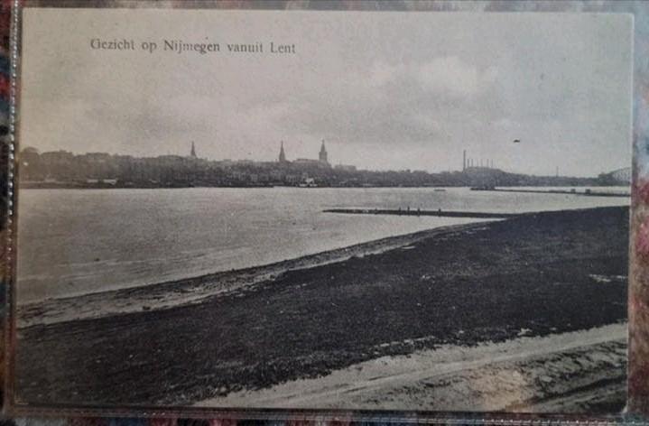 Gezicht op nijmegen vanuit Lent, Verzamelen, Ansichtkaarten | Nederland, Ophalen of Verzenden, Voor 1920