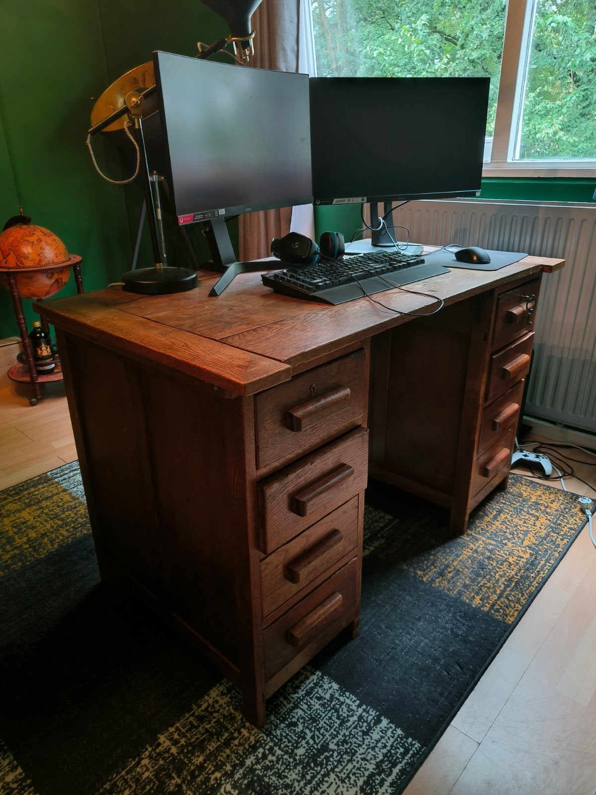 Antiek houten bureau, Ophalen