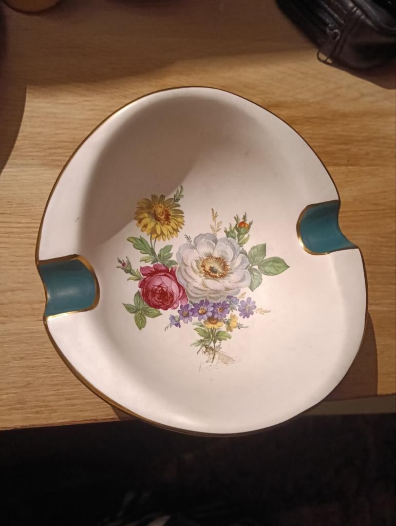 Vintage Flora Keramiek Gouda Holland Asbak 'Carla' Decor, Ophalen of Verzenden