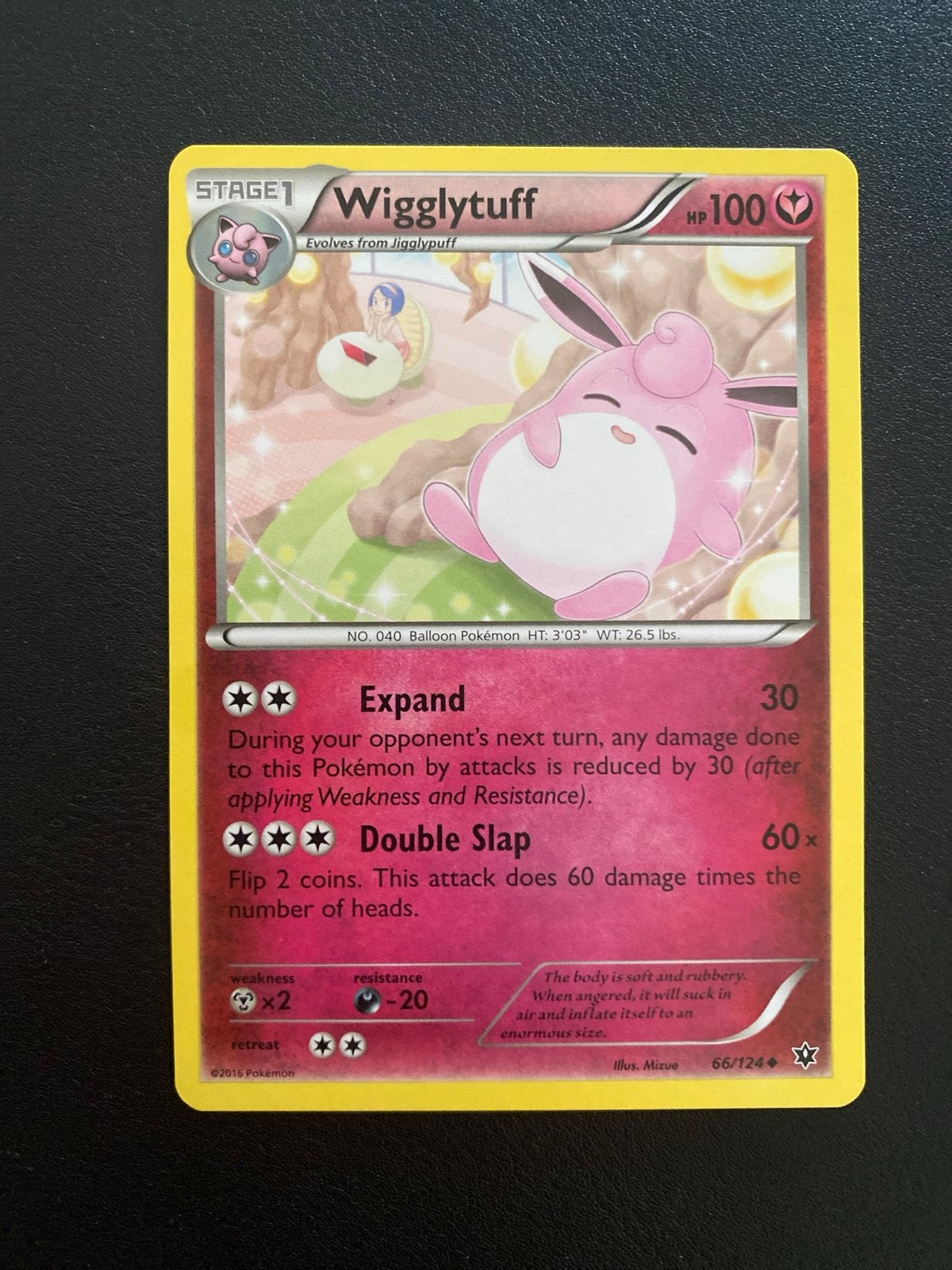 Wigglypuff 66/124 XY Fates Collide (2016) Packfresh Mint, Ophalen of Verzenden, Zo goed als nieuw, Losse kaart