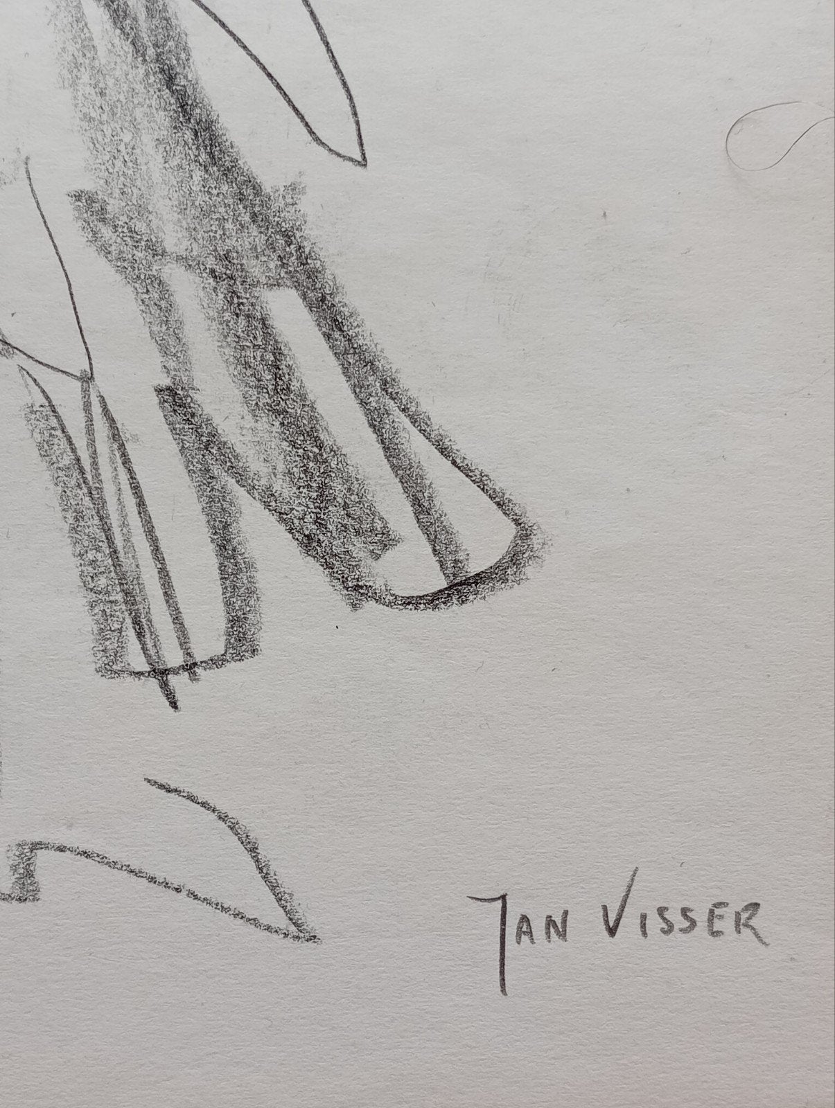 Jan Visser tekening vogel jaren 40-50, Antiek en Kunst, Kunst | Tekeningen en Foto's, Ophalen of Verzenden