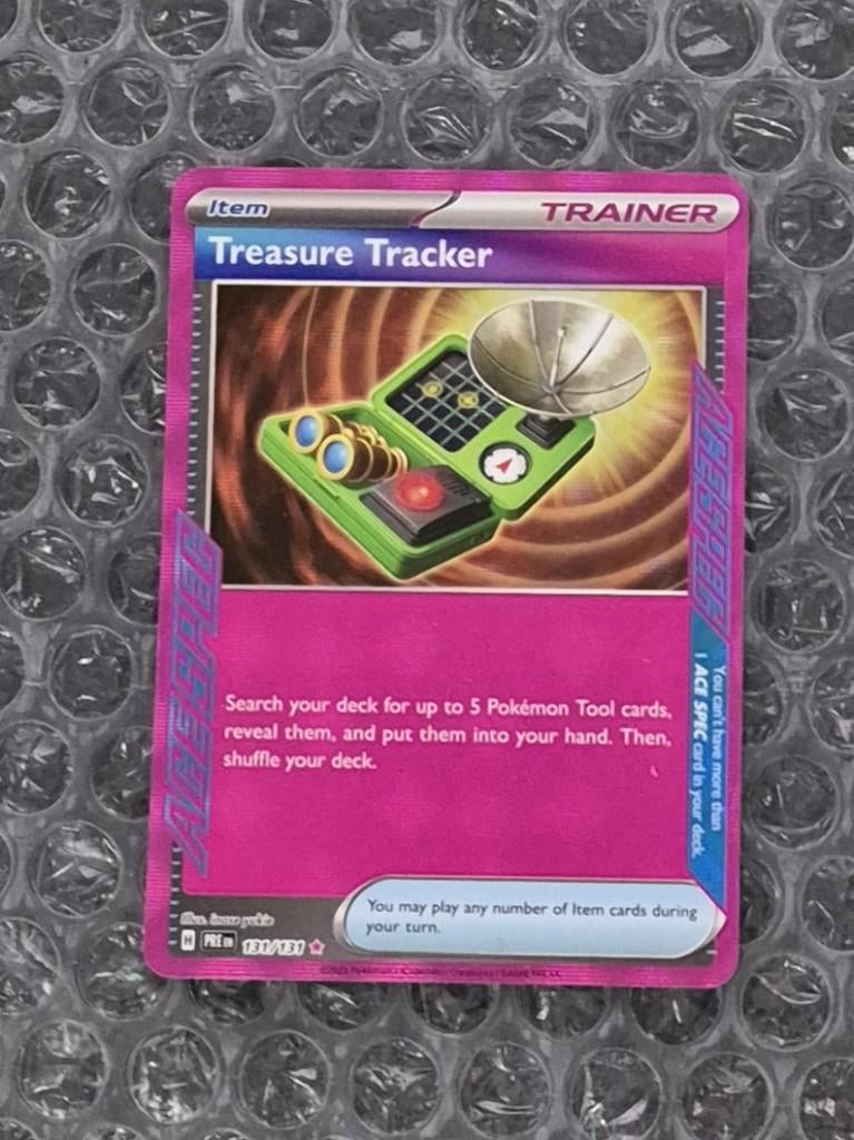 Treasure Tracker 131/131 Prismatic Evolutions ACE Spec PRE, Ophalen of Verzenden, Zo goed als nieuw, Losse kaart, Foil