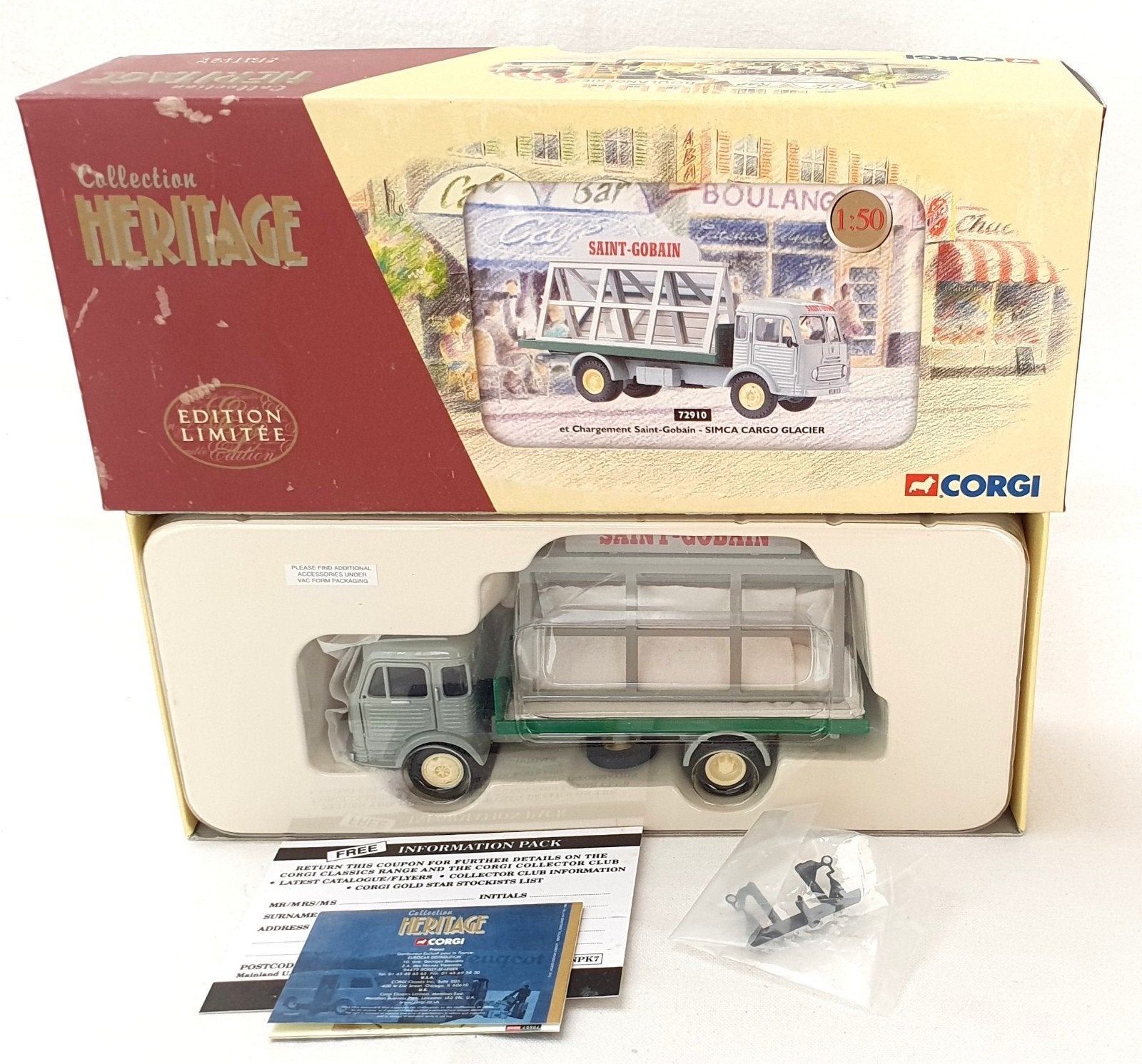 Corgi Toys Heritage 1:43 Simca Cargo Glacier Vrachtwagen MIB, Ophalen of Verzenden, Nieuw, Bus of Vrachtwagen, Corgi