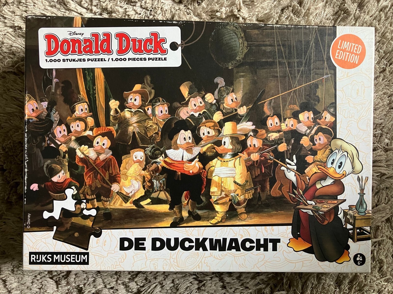 Donald Duck De Duckwacht Puzzel - 1000 stukjes, Ophalen, Meer dan 50 stukjes, Zo goed als nieuw, 6 jaar of ouder