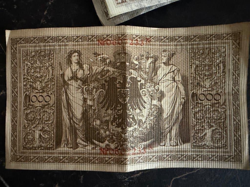 1000-Mark-biljetten uit 1910, Verzenden, Duitsland, Setje
