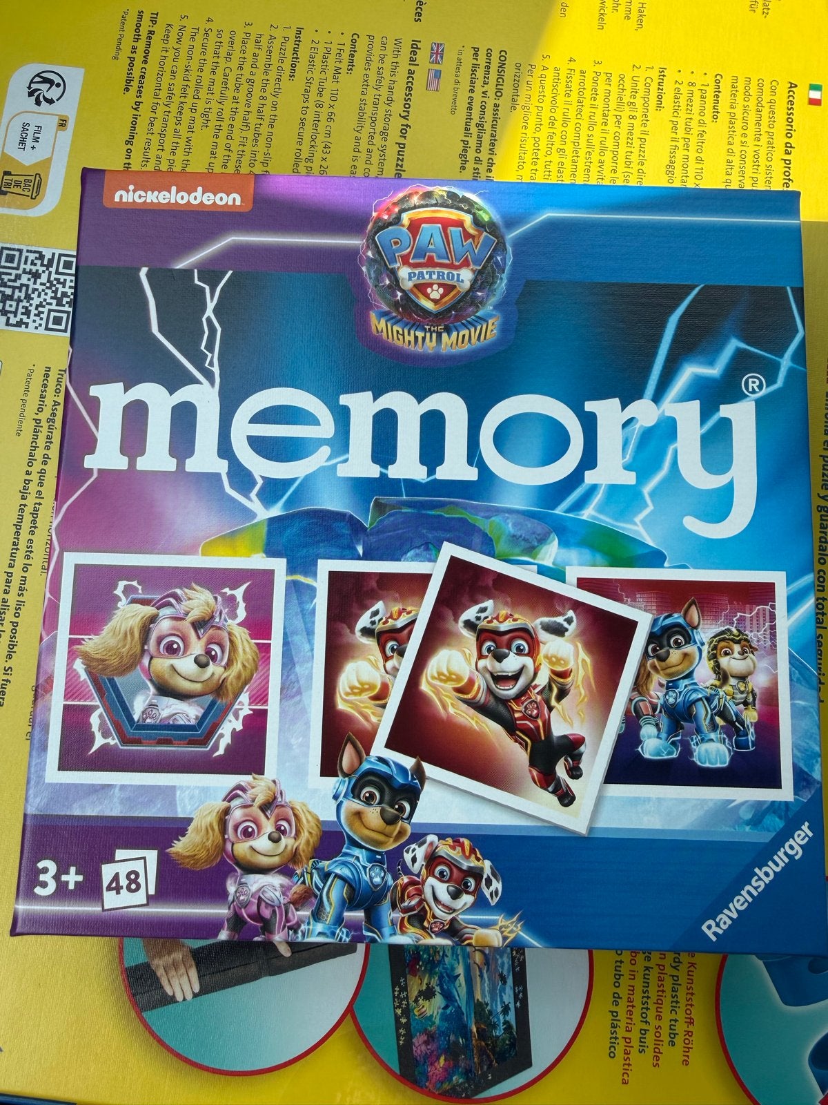 Paw Patrol Mighty Movie Memory spel Ravensburger, Een of twee spelers, Ophalen, Nieuw