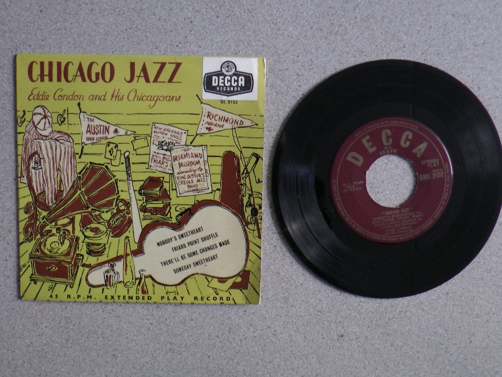 Eddy Condon - Chicago Jazz VINYL SINGLE EP, Gebruikt, 7 inch, Ophalen of Verzenden, EP