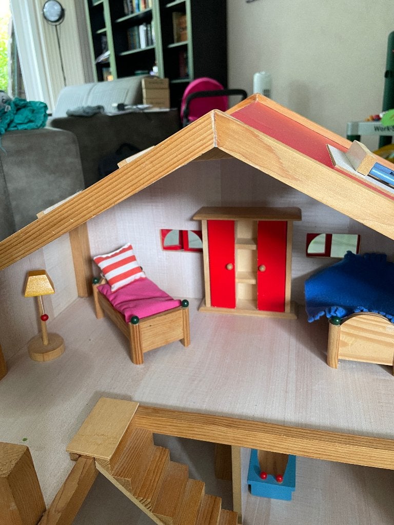 Houten poppenhuis, Ophalen, Gebruikt, Poppenhuis