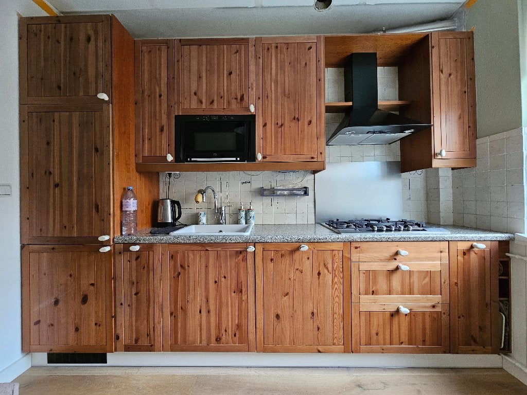 Grenen Keuken, Ophalen, Gebruikt, Bruin, Enkelwandige keuken