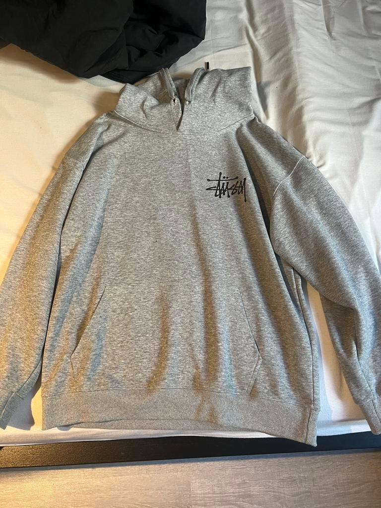 Stussy hoodie in het grijs, Ophalen of Verzenden, Zo goed als nieuw, Grijs