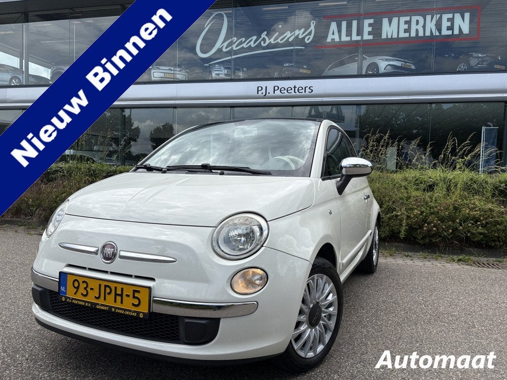 Fiat 500 4 cilinder automaat 1.2 Lounge Glazen panoramadak -, Euro 5, Stof, Gebruikt, 1242 cc