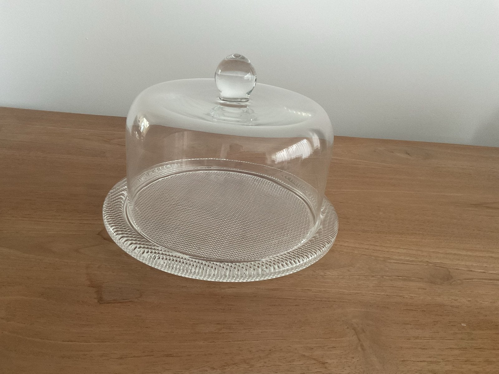 Glazen taartstolp met schaal - Zo goed als nieuw, Ophalen of Verzenden, Zo goed als nieuw, Overige merken, Glas