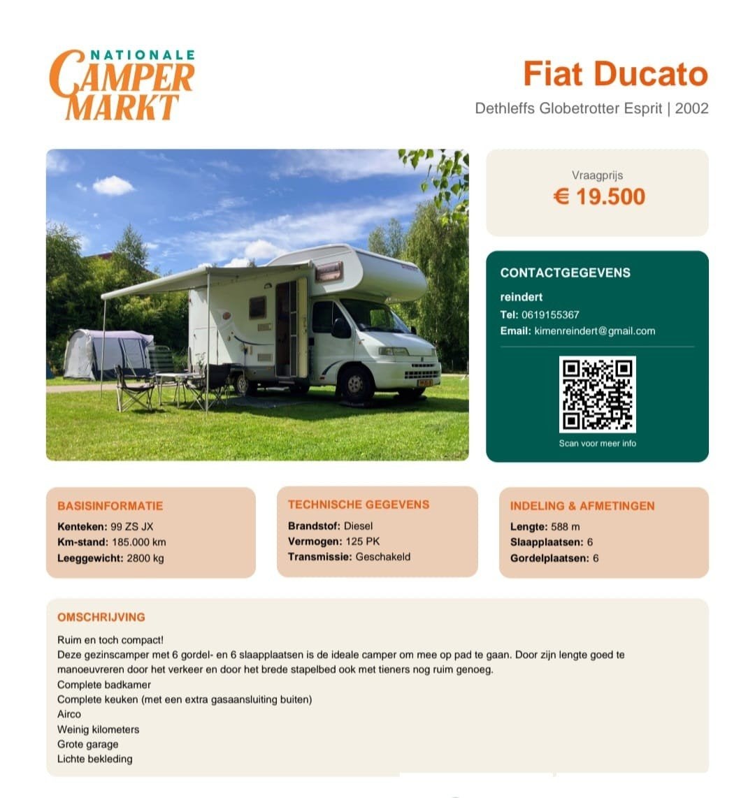 Familiecamper met stapelbed! 185dm met nieuwe distributie!, Particulier, Half-integraal, Dethleffs