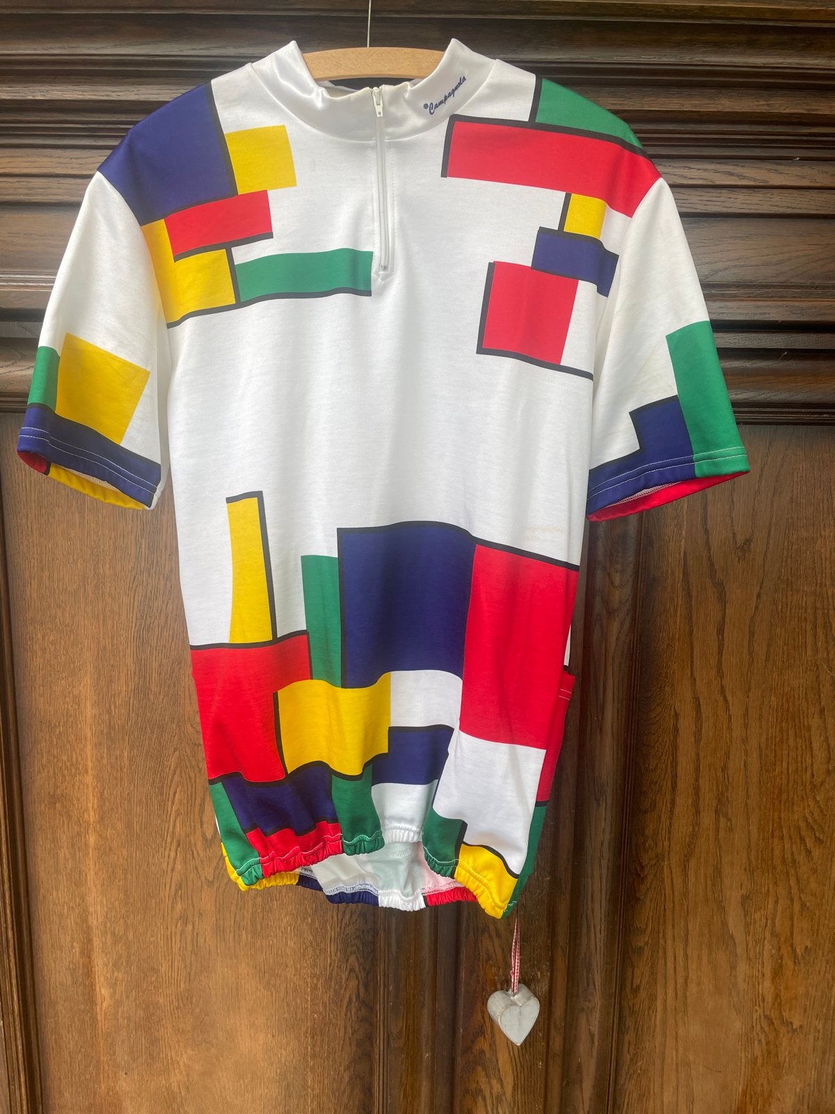 Vintage Campagnolo Fietskleding - Kleurrijk Retro Shirt, Ophalen of Verzenden, Zo goed als nieuw, Bovenkleding, Heren