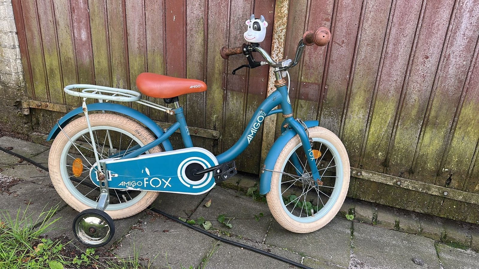 Amigo Fox Kinderfiets 16 inch met zijwieltjes, Ophalen, Gebruikt, 16 tot 20 inch, Zijwieltjes